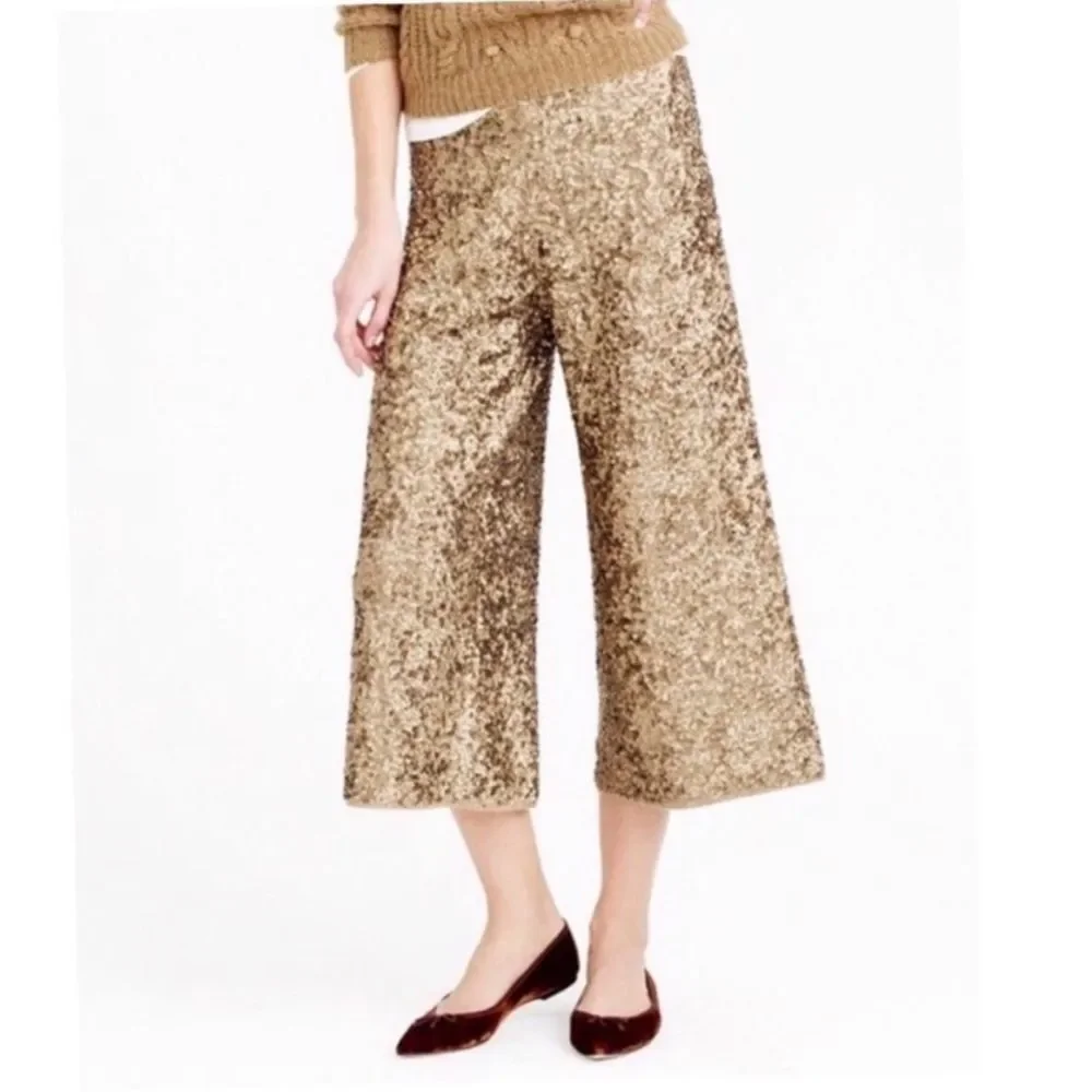 RARE J. Crew Collection | E5538 Sequin Sweater Merino Wool Blend Pants 8‎